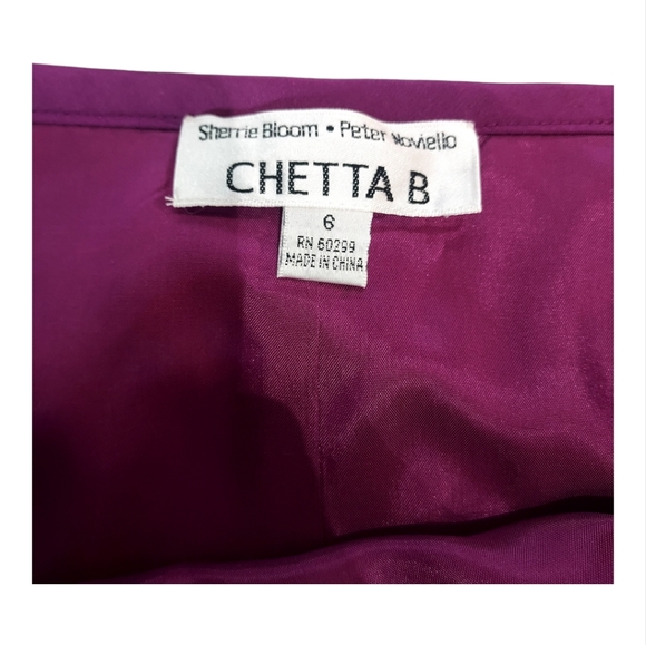 NWT Chetta B Sherrie Bloom Peter Noviello Silk 2 Piece Magenta Formal Outfit - Picture 11 of 13